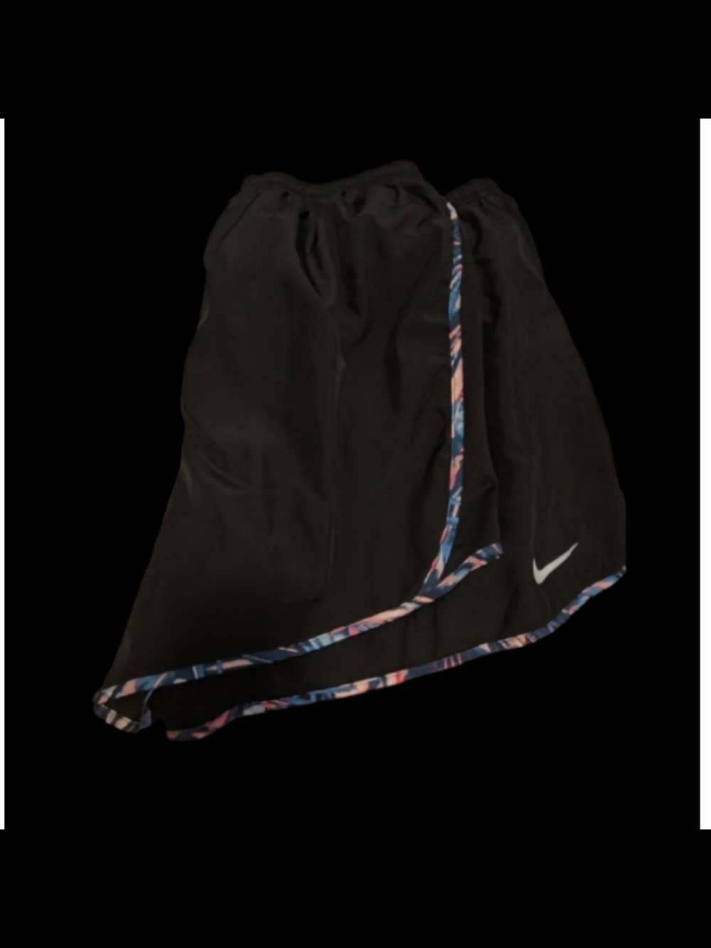 Nike Black Shorts with Blue and Pink Trim